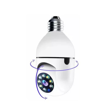 Câmera de Segurança Smart: Vigilância Total com Instalação de Lâmpada!