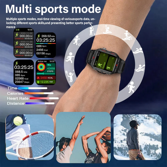 Smartwatch LAXASFIT: O Relógio Militar que Transforma Sua Rotina!