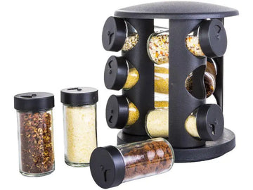 Porta-Temperos de Vidro Giratório Brinox: Organização e Estilo na sua Cozinha!