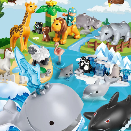 Kit de Blocos de Animais da Fazenda: 26 Peças para Criar e Brincar!