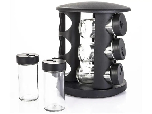 Porta-Temperos de Vidro Giratório Brinox: Organização e Estilo na sua Cozinha!