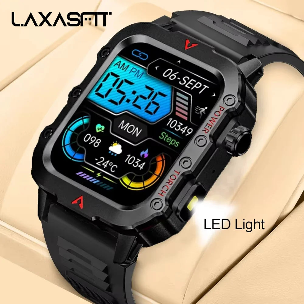 Smartwatch LAXASFIT: O Relógio Militar que Transforma Sua Rotina!
