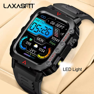 Smartwatch LAXASFIT: O Relógio Militar que Transforma Sua Rotina!
